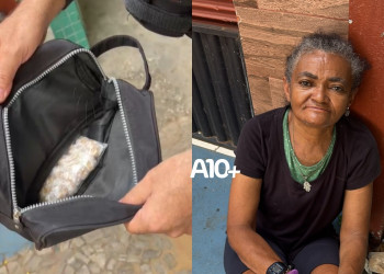 Mulher é presa após tentar se desfazer de bolsa com pedras de crack prontas para comercialização em Teresina