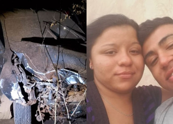 Casal morre em grave colisão com carro no Piauí; mulher teve o corpo partido ao meio