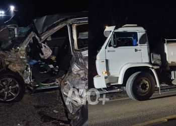 Idoso de 63 anos morre após grave colisão entre carro e caminhão-pipa na BR-407, no Piauí