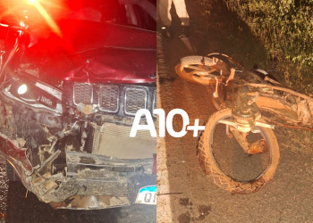 Motociclista morre ao colidir com carro e ser arremessado no interior do Piauí