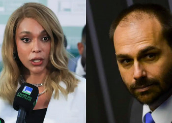 Erika Hilton pede ao STF bloqueio das contas de Eduardo Bolsonaro