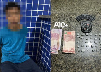 Adolescente é flagrado pela polícia com mais de 30 pedras de crack no litoral do Piauí