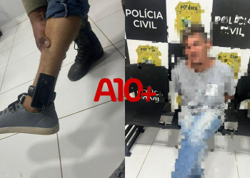 Homem com tornozeleira eletrônica é preso por suspeita de descumprir medida protetiva e perseguir ex-companheira no Piauí