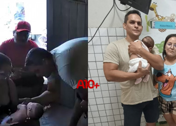 Soldado da PM de folga salva bebê engasgada com leite materno em Timon