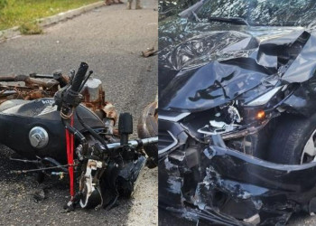Homem morre em grave acidente entre carro e motocicleta no interior do Piauí
