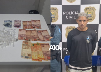 Homem é preso ao ser flagrado pela polícia com mais de 50 pedras de crack no interior do Piauí