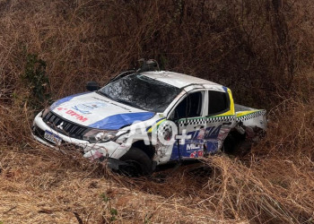 Policial militar fica ferido após ser arremessado de viatura no Piauí