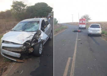 Homem de 32 anos morre em grave acidente entre motocicleta e carro no interior do Piauí
