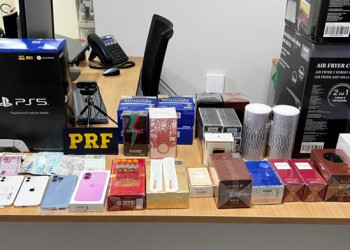 PRF intercepta carga com vários iPhones, medicamento para emagrecimento e outros produtos contrabandeados no Piauí