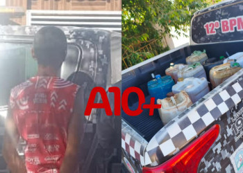 Polícia prende suspeito de furtar combustível de ônibus escolares no interior do Piauí