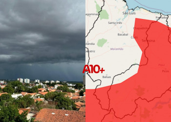 Com risco de alagamentos e deslizamentos de terra, alerta vermelho de grande perigo de chuvas se expande para quase todo o Piauí