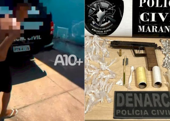 Homem é preso durante operação contra o tráfico em Timon; drogas e arma artesanal são apreendidas