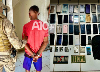 Homem com mais de 30 celulares roubados é preso pela polícia no Torquato Neto, zona Sul de Teresina
