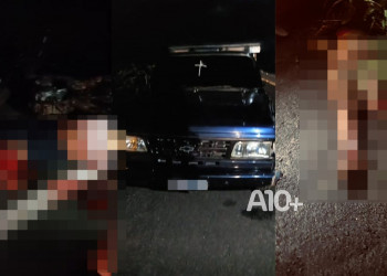 Motociclista e passageira têm as pernas esmagadas em colisão frontal com caminhonete no Piauí