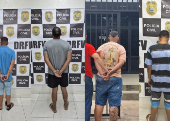 Polícia prende 4 suspeitos de envolvimento em roubos e furtos de veículos em Teresina