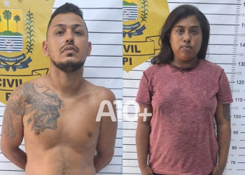 Casal enterra sacolas com drogas, tenta fugir da polícia, mas é preso no Piauí; entorpecentes foram achados em área de mata