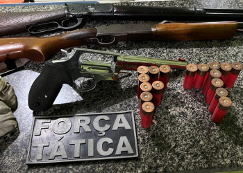 Homem denunciado por perturbação de sossego recebe polícia com arma e é preso no Piauí