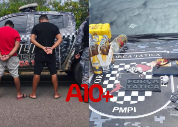 Dupla é presa por tráfico de drogas perto de penitenciária após perseguição policial no Sul do Piauí
