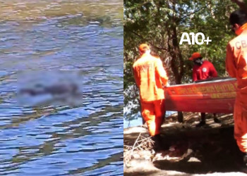 Bombeiros fazem buscas por corpo visto boiando por populares no rio Poti em Teresina