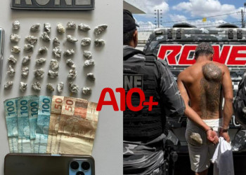 Polícia prende suspeito de integrar facção com drogas e dinheiro na zona Norte de Teresina