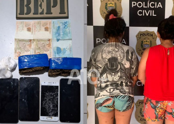 Mulheres são presas por tráfico de drogas no interior do Piauí; uma delas integra facção criminosa