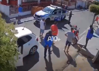 Vídeo mostra momento em que homem ataca policial militar com foice no Piauí; assista