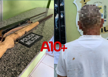 Homem é preso após tentar atirar no pé da própria companheira no interior do Piauí