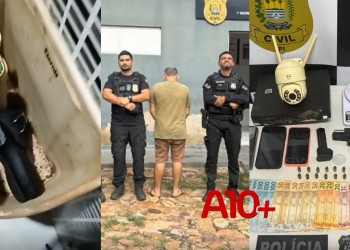 Foragido da Justiça é recapturado em operação no interior do Piauí; tentou quebrar celular para destruir provas