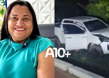 Prefeita se envolve em acidente com carro e animal solto na pista no interior do Piauí