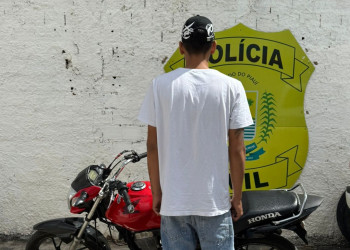 Após perseguição, jovem é preso ao ser flagrado ‘dando grau’ em motocicleta no interior do Piauí