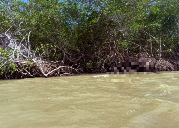 Corpo de homem é encontrado boiando em rio e preso a raízes de mangue no litoral do Piauí