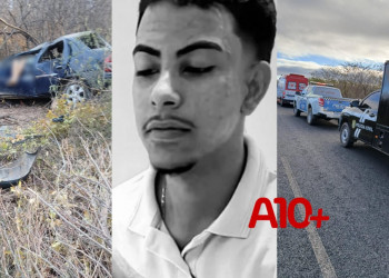 Jovem morre após perder controle e carro capotar diversas vezes no interior do Piauí; outros dois ficaram feridos