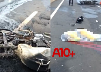 Homem morre e mulher fica ferida após grave acidente com motocicleta na zona Sul de Teresina