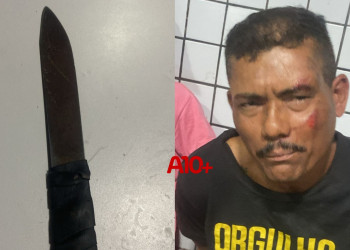 Armado com faca, suspeito tenta roubar moto de policial e é preso na zona Sul de Teresina