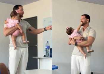 Professor viraliza ao acolher bebê de estudante durante aula em universidade no Piauí; VÍDEO!