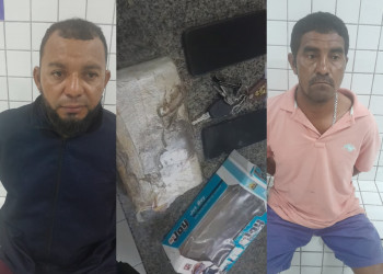 Homens tentam fugir da polícia, jogam pacote fora, mas são presos após apreensão de 1 kg de maconha no Piauí