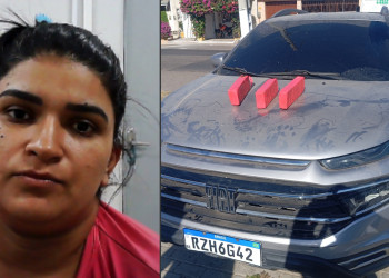 Mulher é conduzida à delegacia após denúncia de carro com placa clonada no Piauí; drogas são apreendidas