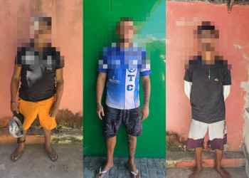 PM prende três homens por tráfico de drogas e receptação de produtos furtados em Parnaíba, no Piauí