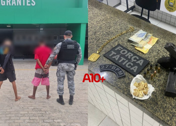 Polícia apreende adolescente com arma de fogo e outro que atuava como “olheiro” para ajudar nas fugas no litoral do Piauí