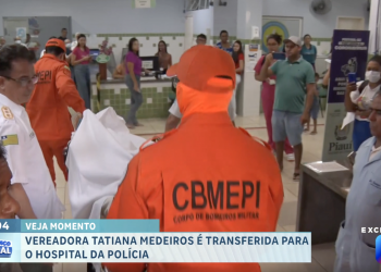 Vereadora Tatiana Medeiros é transferida para o Hospital da Polícia Militar, em Teresina