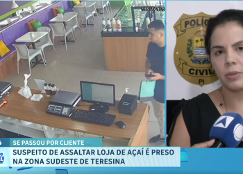 Polícia prende suspeito de assaltar açaiteria em Teresina; criminoso chegou a fugir para o litoral, diz delegada