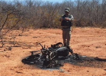 Corpo é encontrado com sinais de violência em área de mata no Piauí; motocicleta queimada estava no local