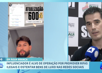 Em apenas 2 meses, influenciador alvo de operação movimentou mais de R$ 300 mil com rifas e jogos ilegais no Piauí; VÍDEO!