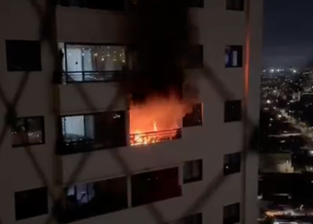 Curto-circuito em pisca-pisca provoca incêndio em apartamento na zona Sul de Teresina; VÍDEO