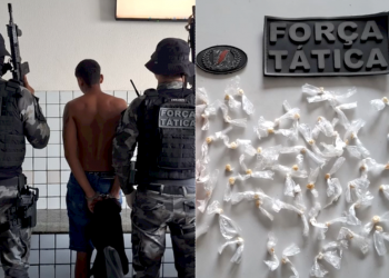 Homem é preso com mais de 50 pedras de crack no bairro Vale Quem Tem, na zona Leste de Teresina