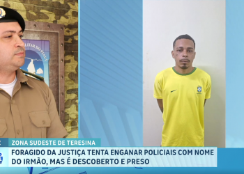 Foragido da Justiça tenta enganar policiais com nome do irmão, mas é descoberto e recapturado em Teresina