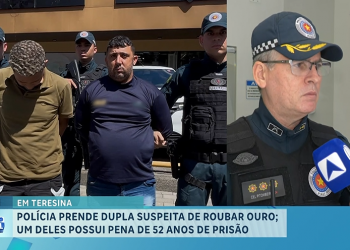 PM detalha prisão de dupla suspeita de roubos de ouro na zona Leste de Teresina; um deles possuía extenso histórico criminal