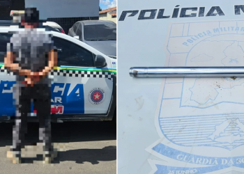 Homem é preso em flagrante após agredir companheira com barra de ferro no interior do Piauí