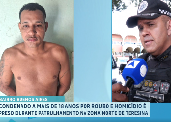 Homem condenado a mais de 18 anos por roubo e homicídio é preso em Teresina; ainda tentou reagir à abordagem