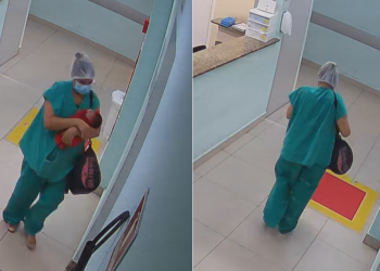Imagens mostram passo a passo de tentativa de sequestro de recém-nascida na Nova Maternidade Dona Evangelina Rosa, em Teresina